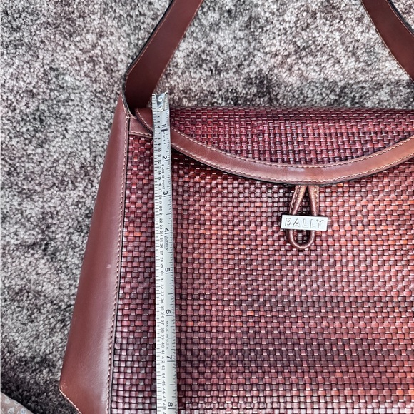 Bally in Rich Brown Woven Shoulder Bag Late 90s/ Early 20s - Picture 12 of 16